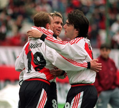 Eduardo "Chacho" Coudet en su etapa como jugador de River.