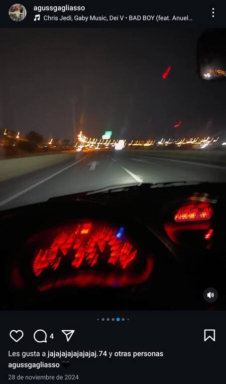 Publicaciones en redes sociales de Agustín López Gagliasso, el joven que atropelló y mató a una adolescente de 16 años y a su mamá. Foto: Instagram / @agussgagliasso.