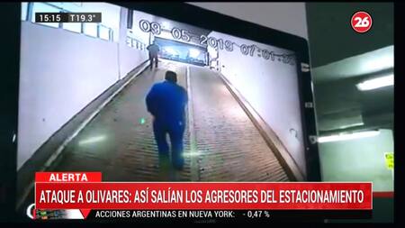 Ataque a diputado Olivares: así salían los agresores del estacionamiento