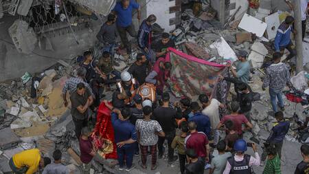 Escombros en la Franja de Gaza. Foto: EFE.