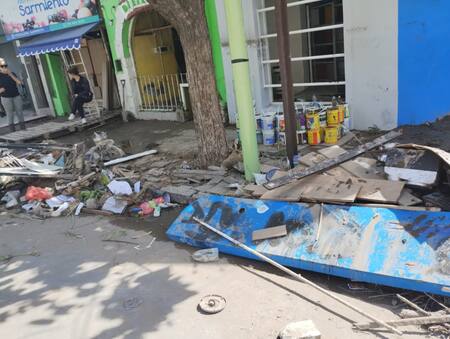 Temporal en Bahía Blanca. Foto: Canal 26