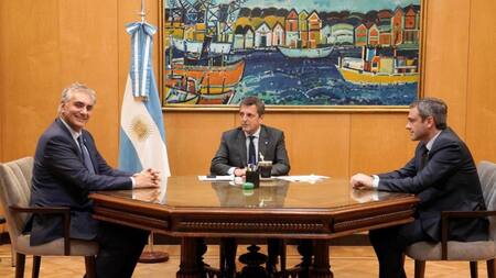 Sergio Massa junto al ex director de ARBA Santiago Montoya. Foto: Prensa