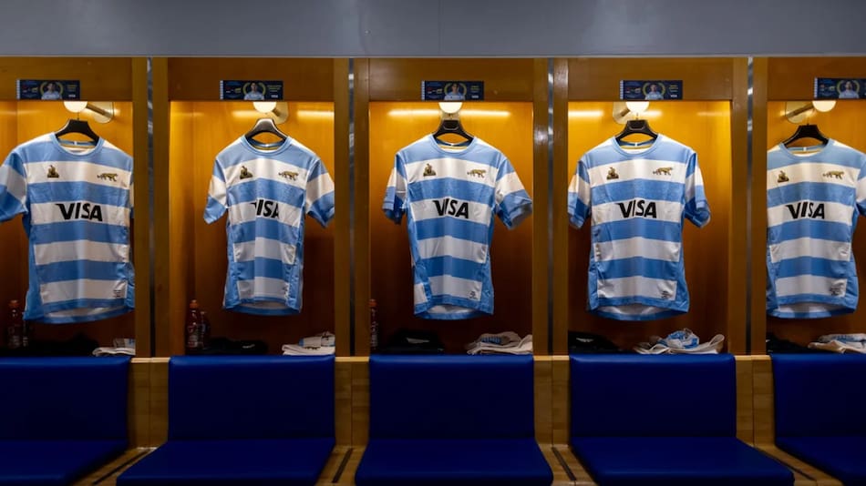 Vestuario de Los Pumas. Foto: NA
