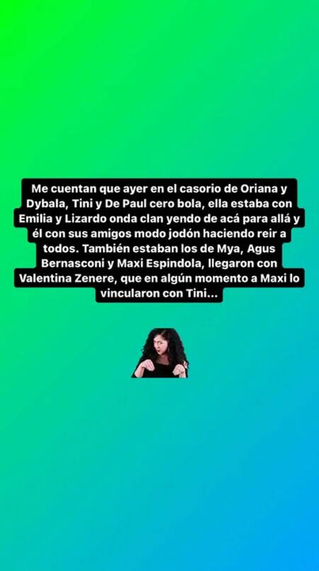 Más información sobre Tini y De Paul en el casamiento de Oriana y Paulo. Foto: Instagram.