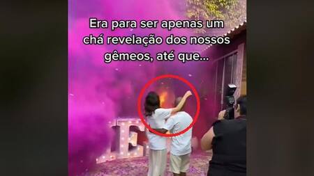 Baby shower incendiario. Foto: tiktok.com/@jennialarcon_/