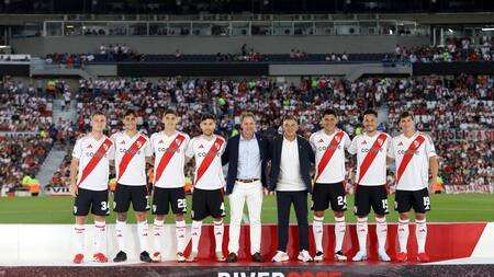 Presentación de los refuerzos de River en el Monumental. Foto: NA.