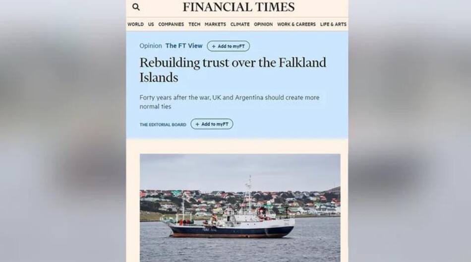 Artículo Financial Times sobre Malvinas