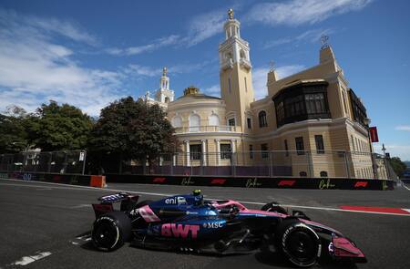Franco Colapinto en el Gran Premio de Azerbaiyán.