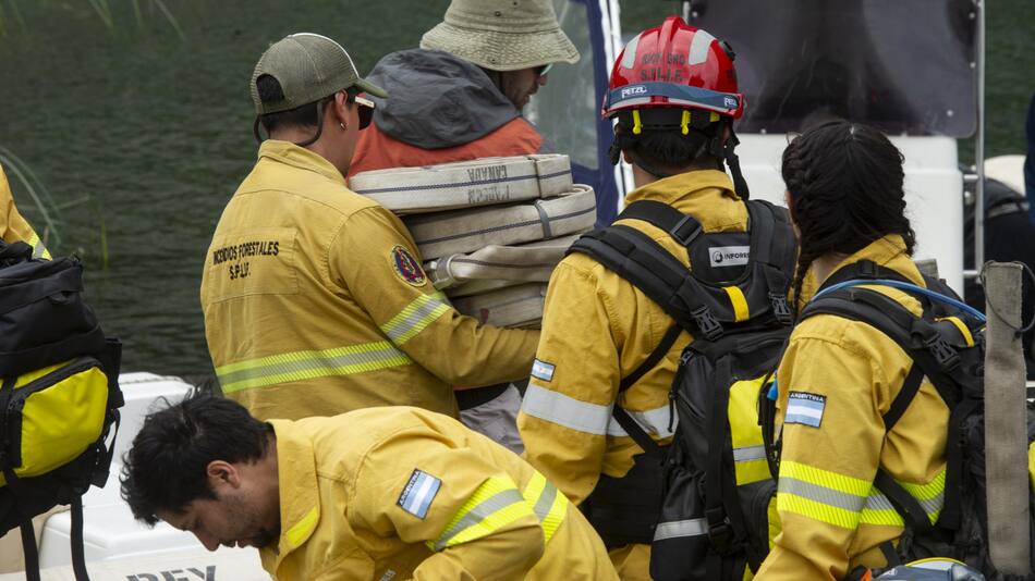 Parque Nacional Nahuel Huapi, incendio forestal. Foto: Télam.