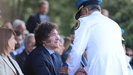 Javier Milei en la celebración de los 203 años de la Policía Federal Argentina.