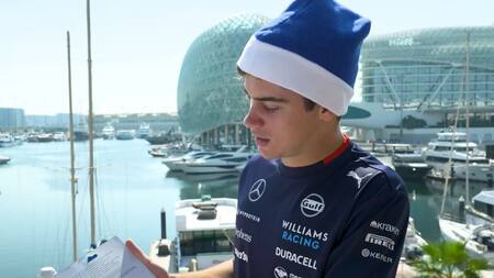 Franco Colapinto en el "Santa Secreto". Foto: YouTube FORMULA 1.