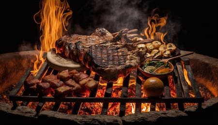 Asado; carne; parrilla. Foto: Freepik.