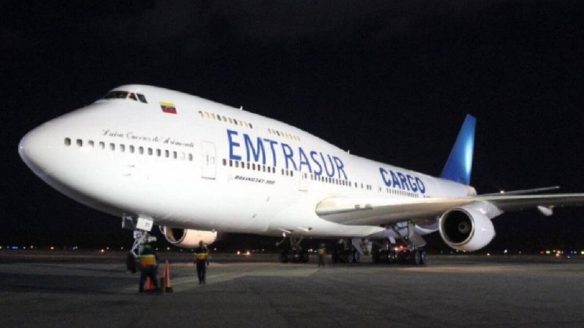 Avión venezolano con iraníes, Foto NA
