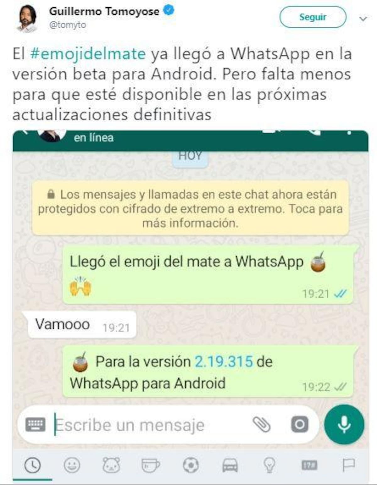 Emoji del Mate, Android
