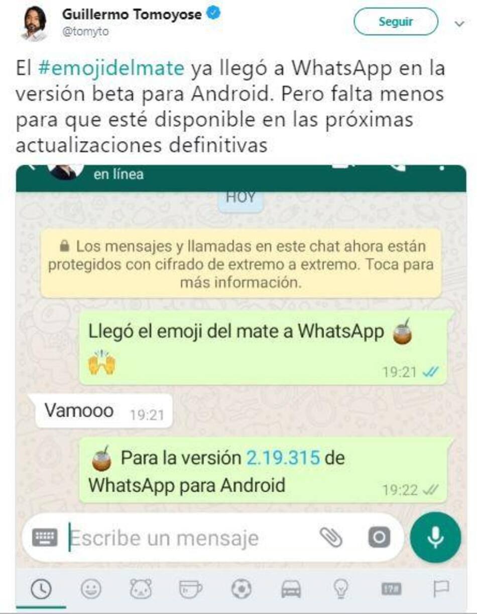 Emoji del Mate, Android