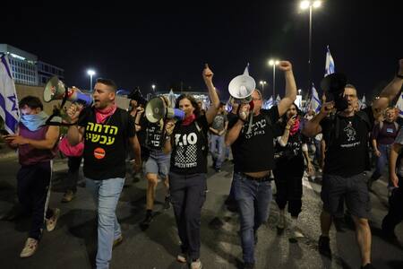 Protestas en Israel contra Benjamin Netanyahu. Foto: EFE.