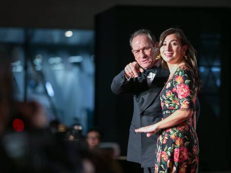 Tommy Lee Jones y su hija Victoria.