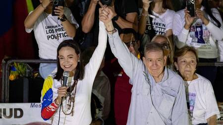 María Corina Machado y Edmundo González Urrutia. Foto: EFE.