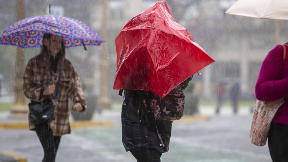 Lluvias en Buenos Aires. Foto: NA.