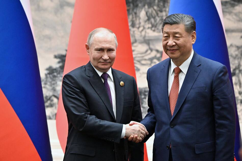Vladimir Putin y Xi Jinping. Foto: EFE.