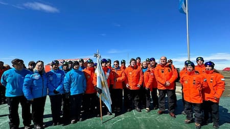 Javier Milei en la Antártida. Foto: EFE
