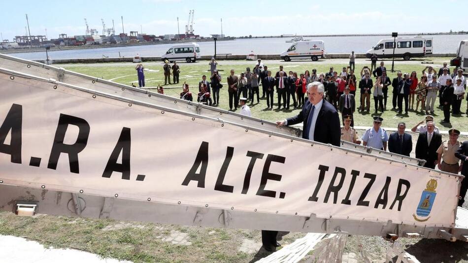 Alberto Fernández despidió al rompehielos ARA Almirante Irizar, Agencia NA