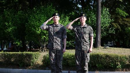 Jimin y Jungkook, de BTS, terminaron el servicio militar surcoreano. Foto: Reuters / /Kim Hong-Ji.