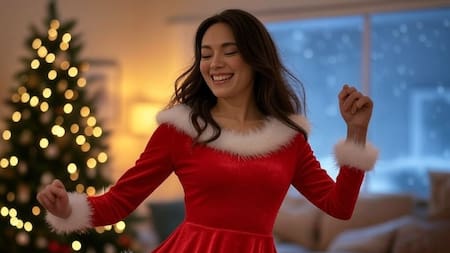 Música navideña. Foto: X/Grok.