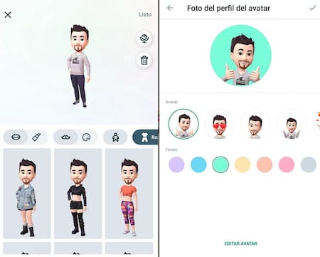 La personificación de los avatares de WhatsApp. Foto: WaBetaInfo.