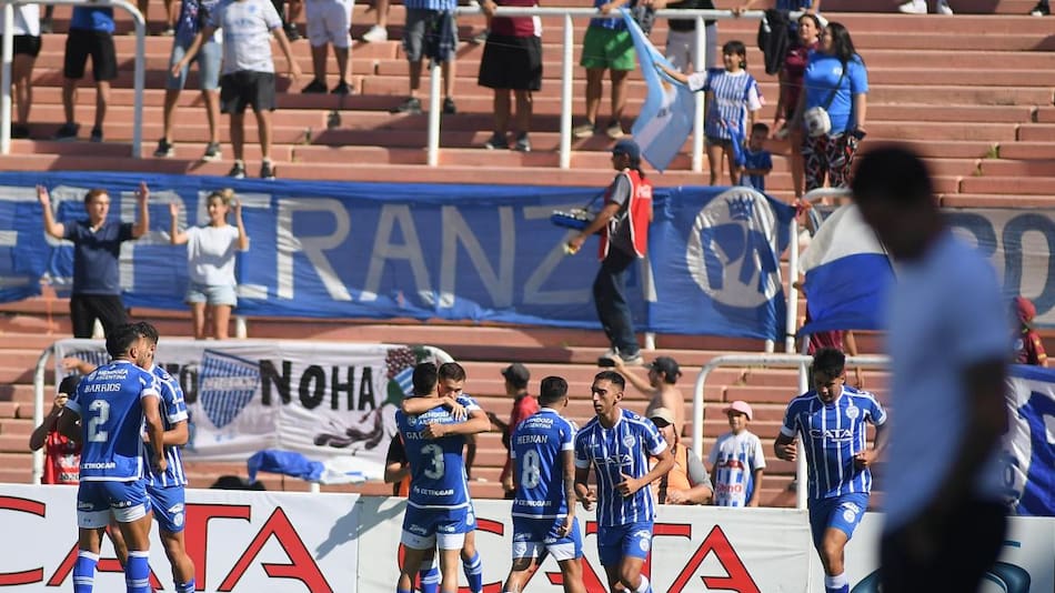 Gol de Tomás Conechny; Godoy Cruz-Racing. Foto: Télam.
