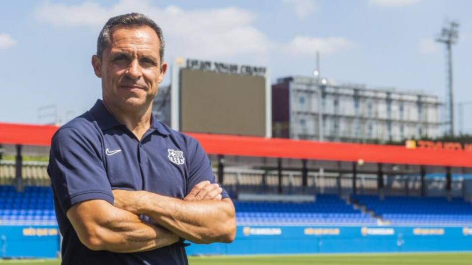 Sergi Barjuan, actual técnico del equipo "B" de Barcelona, NA