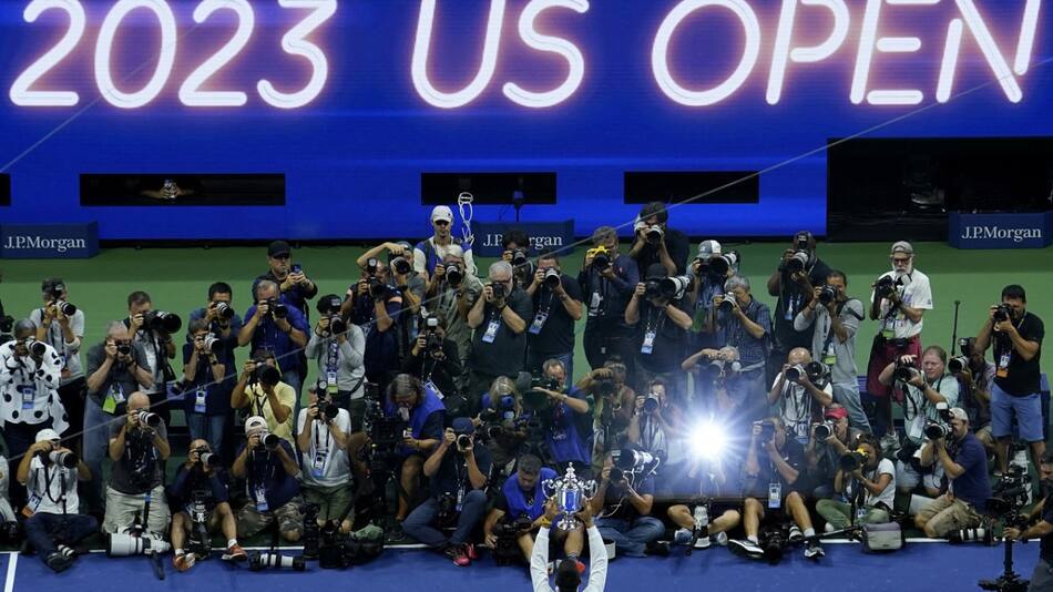 Novak Djokovic, amo y señor del US Open 2023. Foto: Reuters.