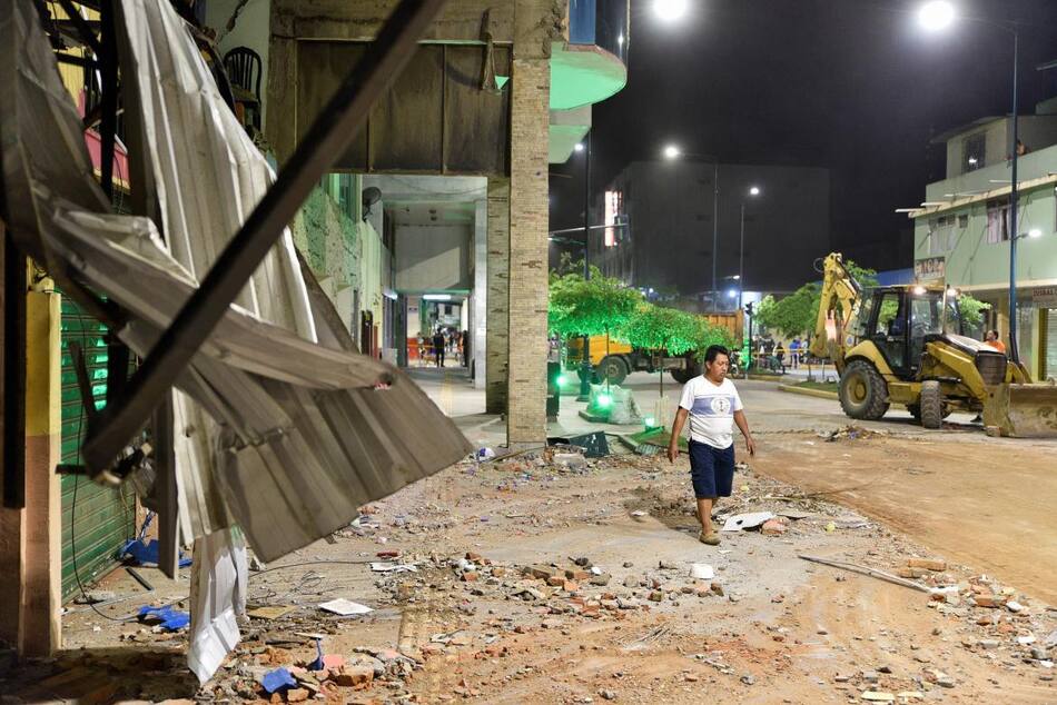 Zonas afectadas por el terremoto en Ecuador. Foto: Reuters.