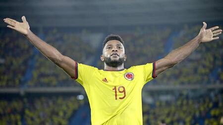 Miguel Borja, jugador colombiano. Foto: EFE.