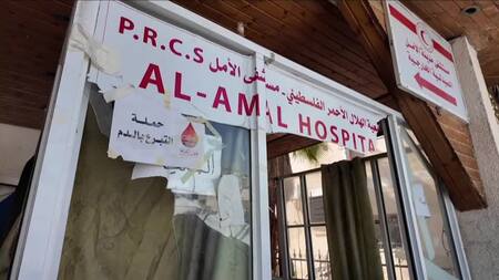 Asedio a hospital Al Amal en Gaza. Foto: Reuters.