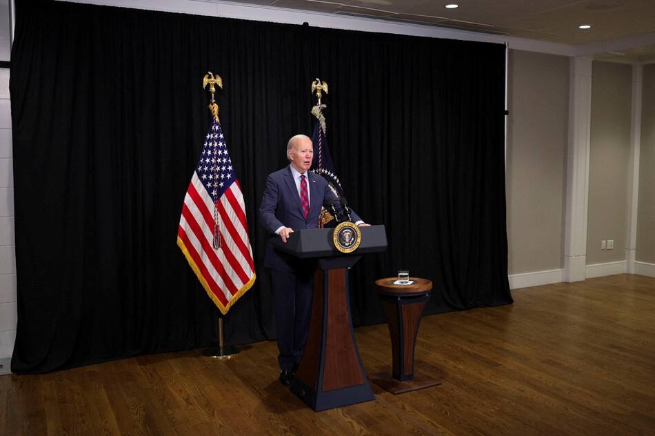 Joe Biden habló sobre la tregua humanitaria en Gaza. Foto: Reuters.