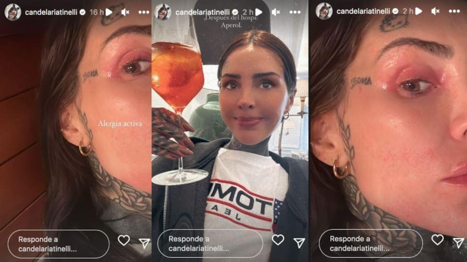 El drama de Cande Tinelli en España. Foto: Instagram.