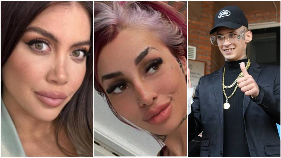 Wanda Nara, Tamara Báez, L-Gante. Fotos: Instagram.