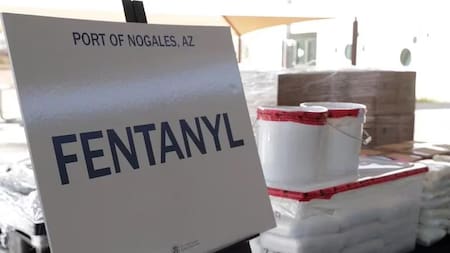 Paquetes de fentanilo incautados. Foto: Reuters