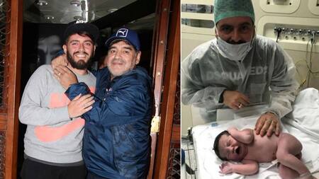 Diego Maradona - Diego Jr. - Nieto de Maradona