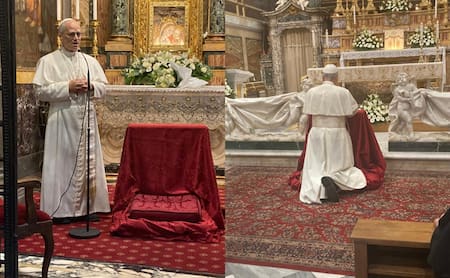 León XIV visitó por sorpresa un santuario de los agustinos en Roma. Fotos: Vatican Media