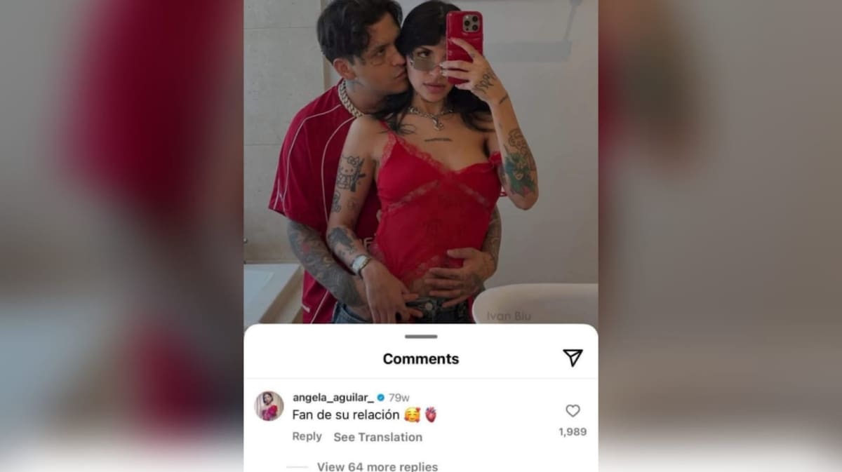El comentario de Ángela Aguilar en una publicación de Cazzu. Foto: Instagram.
