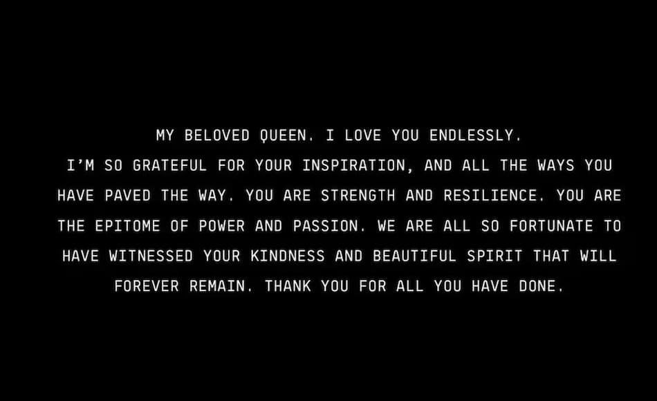 El emotivo mensaje de Beyoncé para Tina Turner en su página web oficial. Foto: beyonce.com