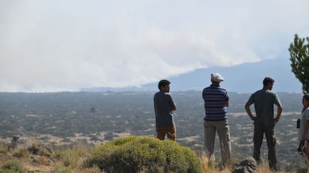 Incendio en Los Alerces. Foto: Télam