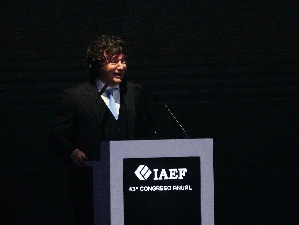 Javier Milei en el IAEF 2026.