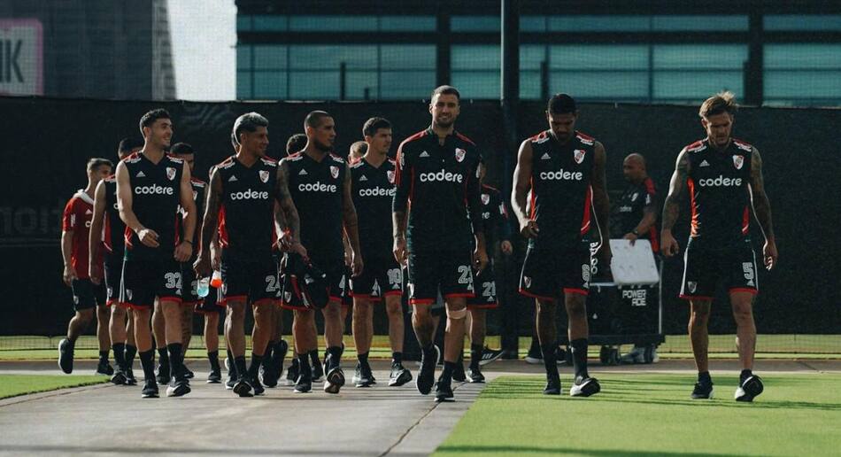 El entrenamiento de River en Miami. Foto: Twitter @RiverPlate.