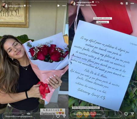 El mensaje del Galatasaray para la China Suárez. Foto: Instagram.