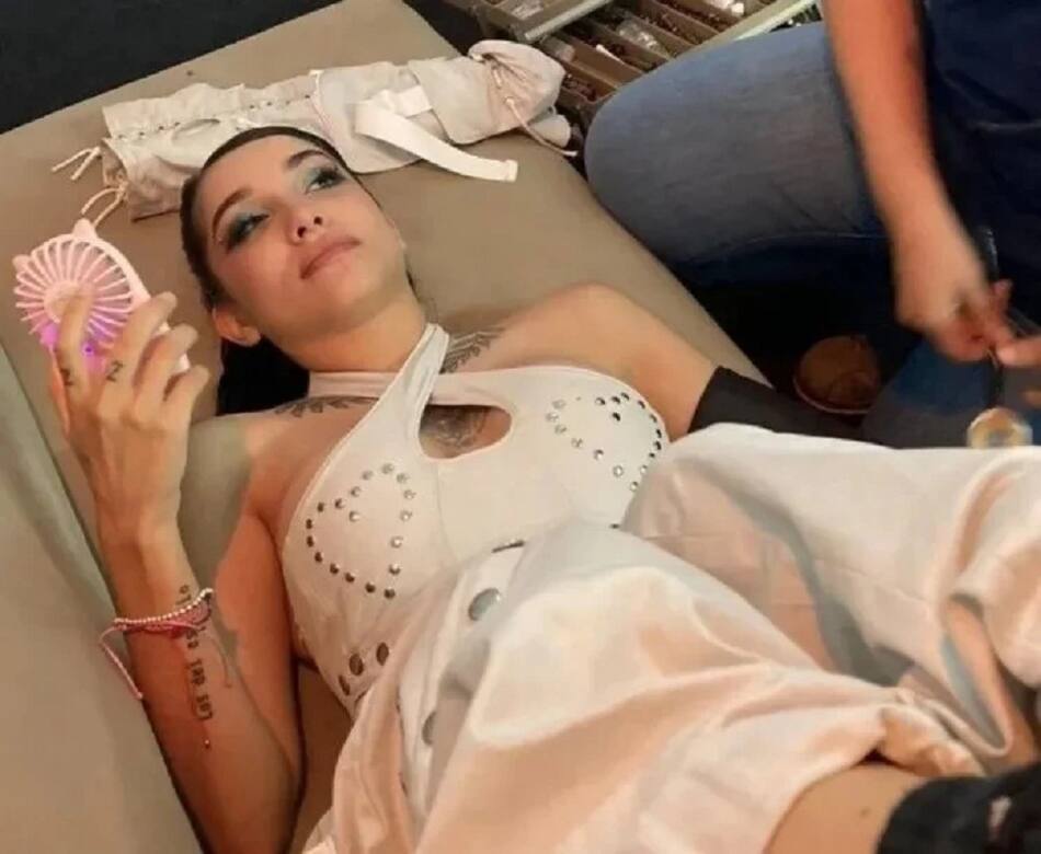 María Becerra necesitó oxígeno en Bolivia. Foto: NA.