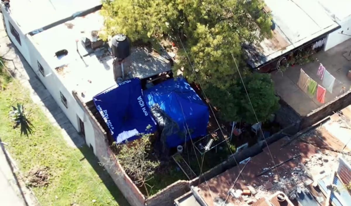 La casa en la que encontraron a Lara, Morena y Brenda.