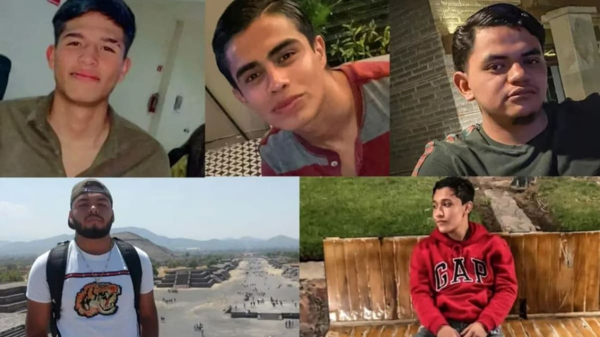 El grupo de cinco amigos mexicanos secuestrados y torturados por una banda narco. Foto: Gentileza El País.